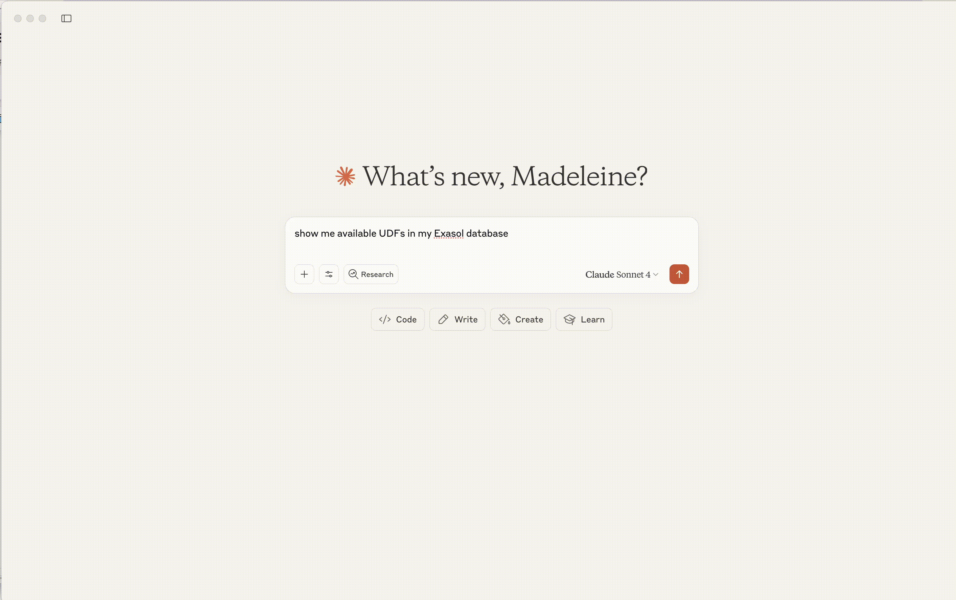 A representation of the UDFs (user defined functions) within the MCP server. 