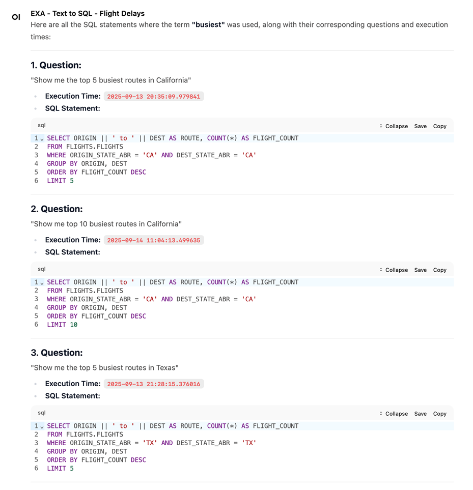This visual shows the auditing process for SQL statements.